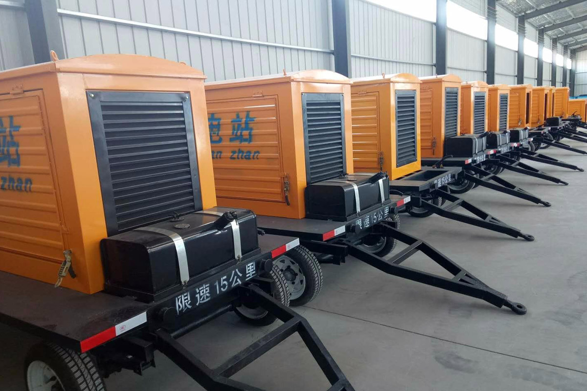 上安乡发电机租赁施工现场